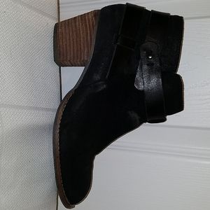 Black suede ankle boots